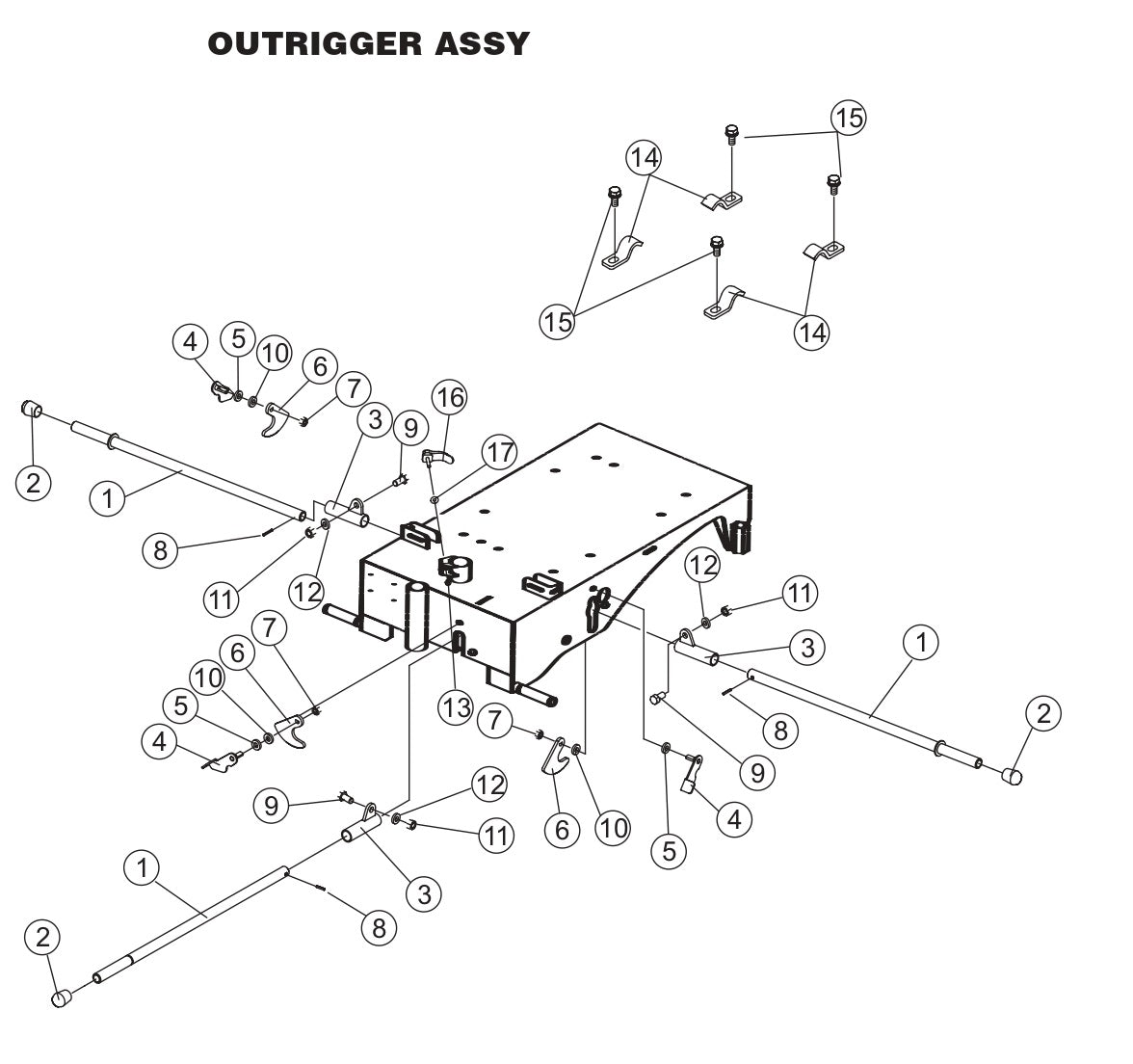 GBC/GBCE GloBug Lighting System Outrigger Assembly Parts by Multiquip