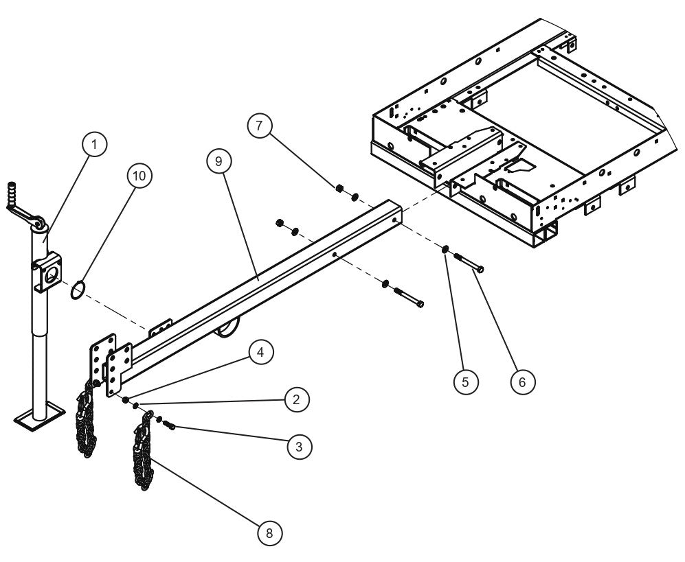 V Series Night-Lite Pro II Old Style Snap-Ring Tongue Parts By Allmand