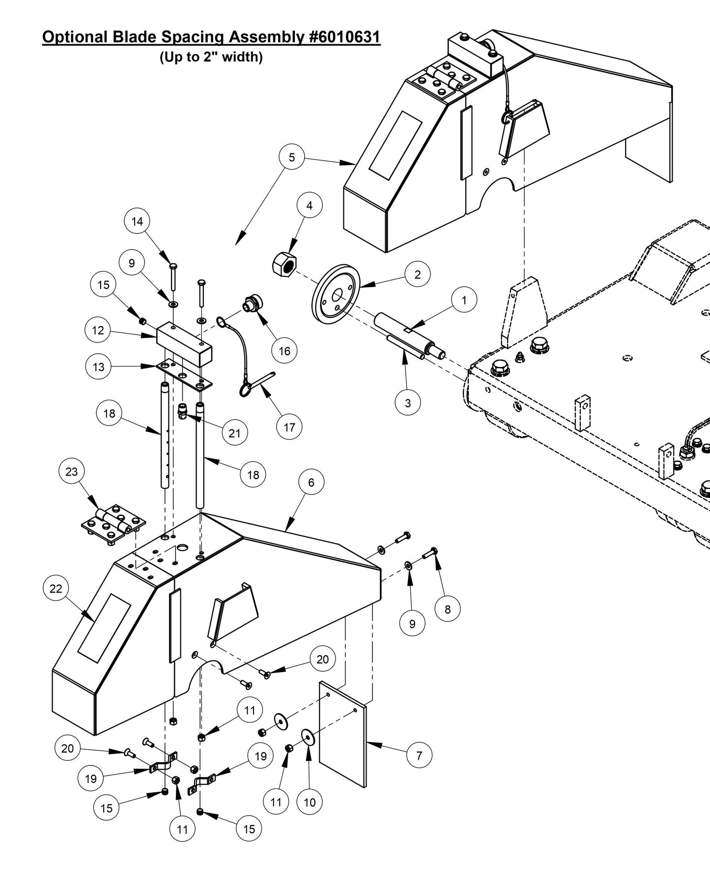 CC3500E (Optional Blade Spacing Assembly Up to 2'' Width)