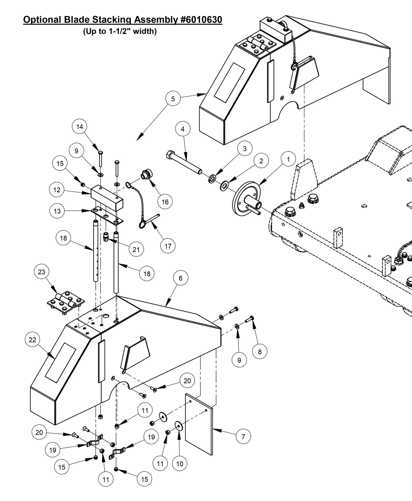 CC6566 Optional Blade Stacking Assembly