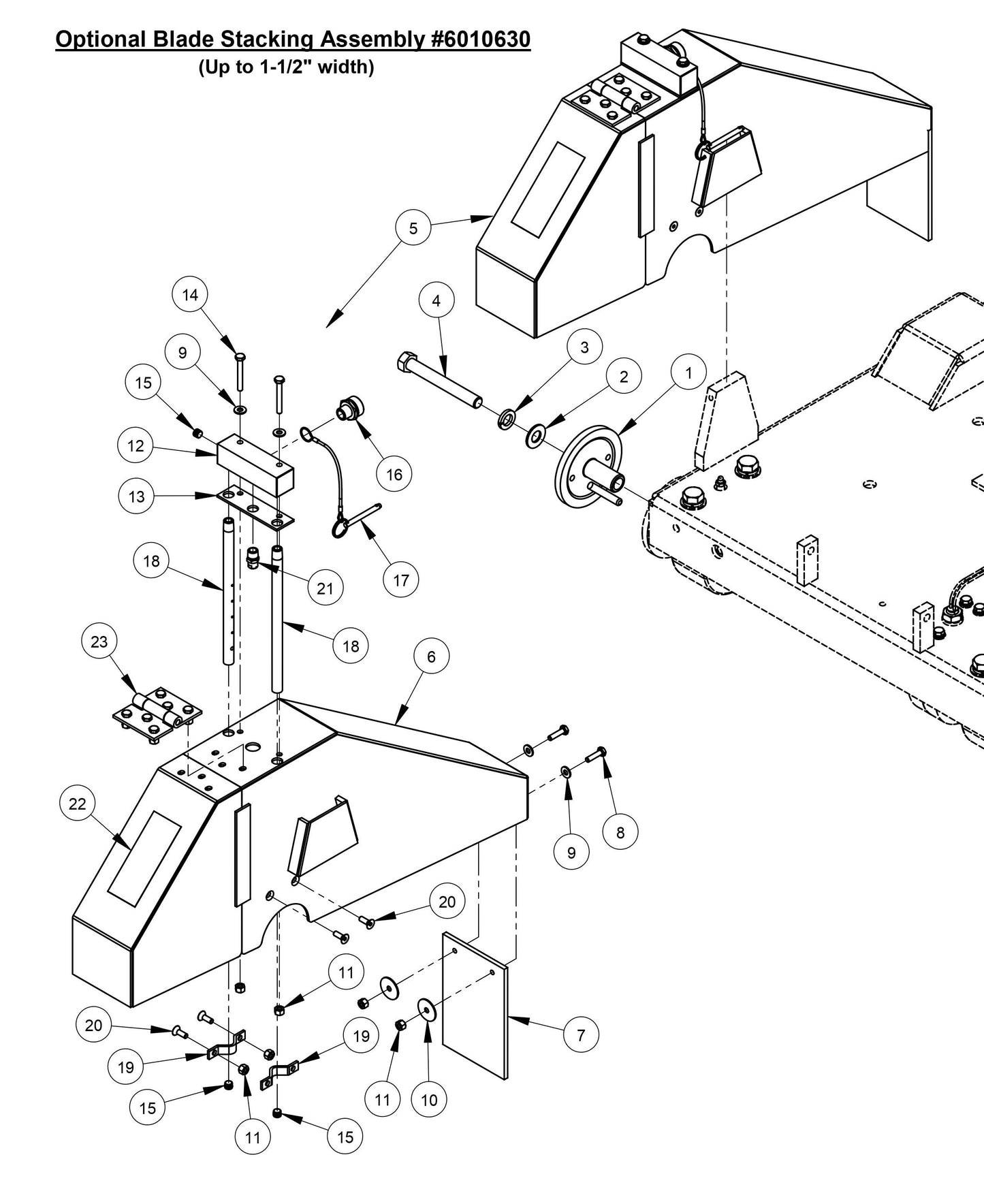 CC3700E Optional Blade Stacking Assembly