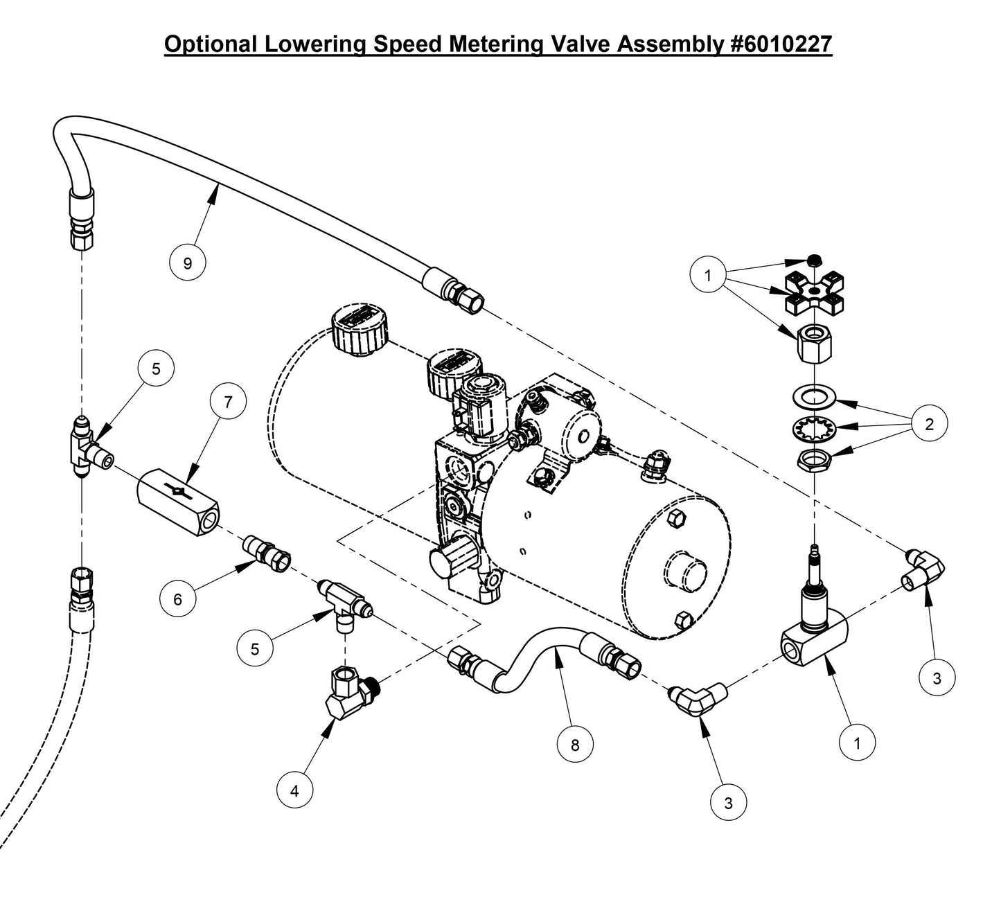 CC3700E Optional Lowering Speed Metering Valve Assembly