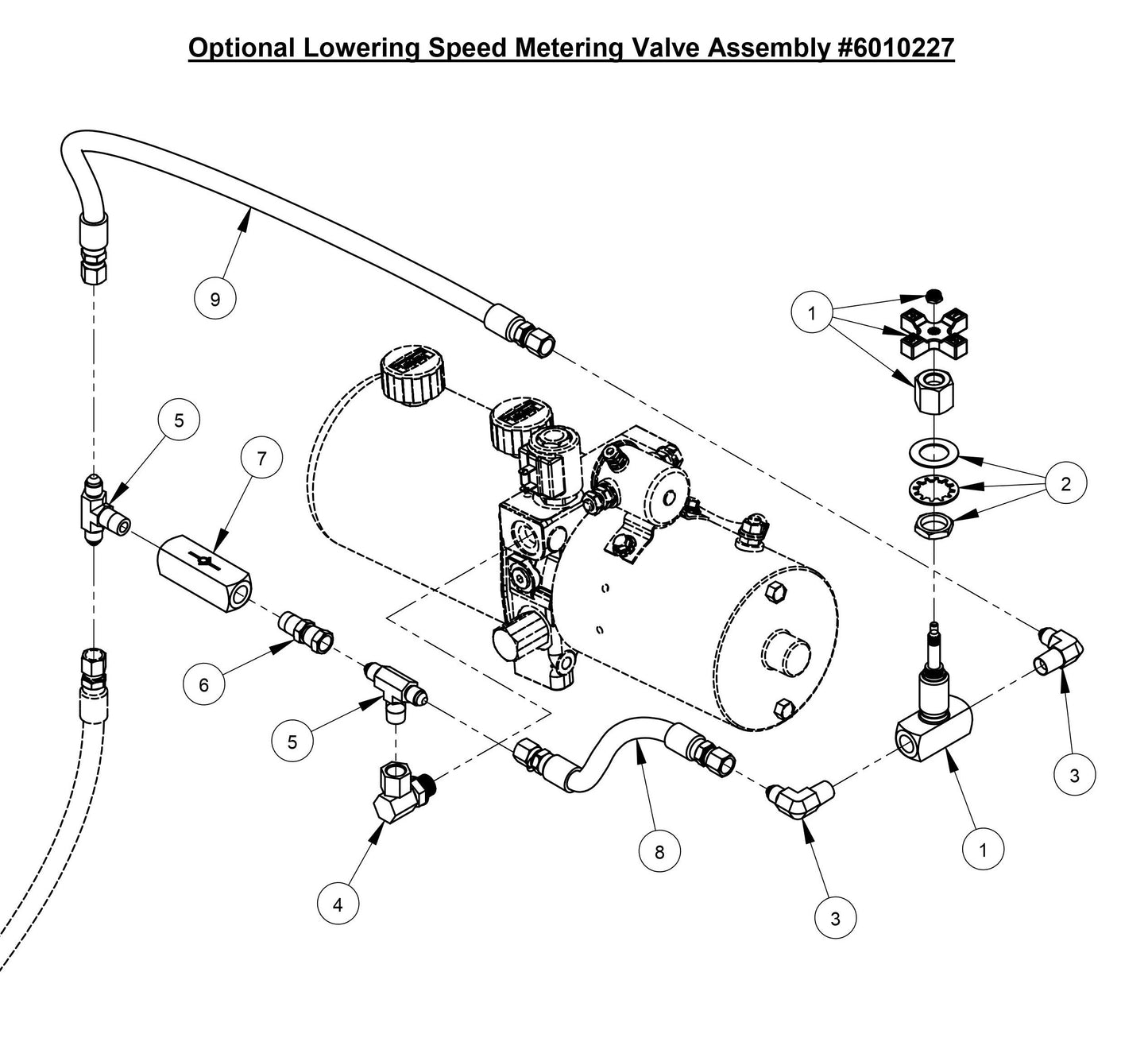 CC3700E-3 Optional Lowering Speed Metering Valve Assembly