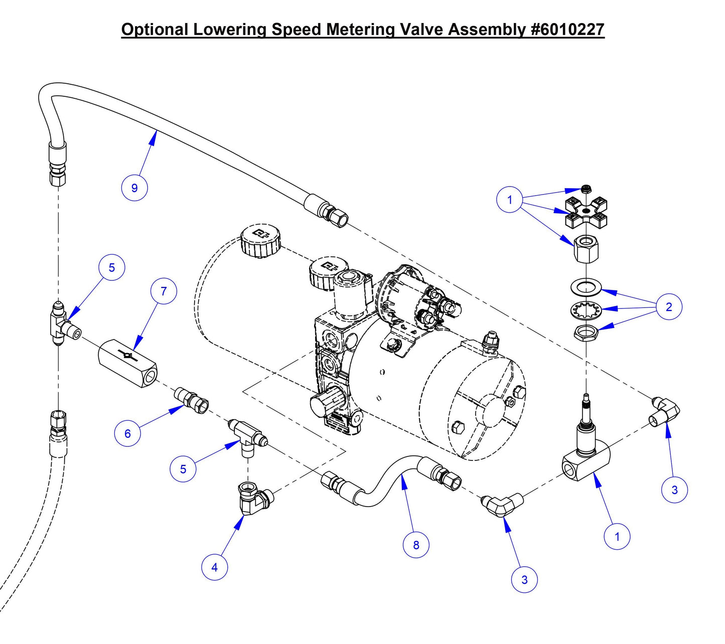 CC6566 Optional Lowering Speed Metering Valve Assembly