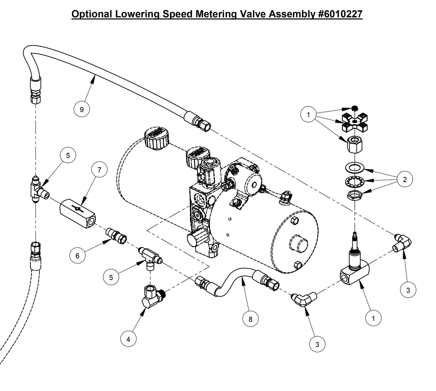 CC3728 Optional Lowering Speed Metering Valve Assembly