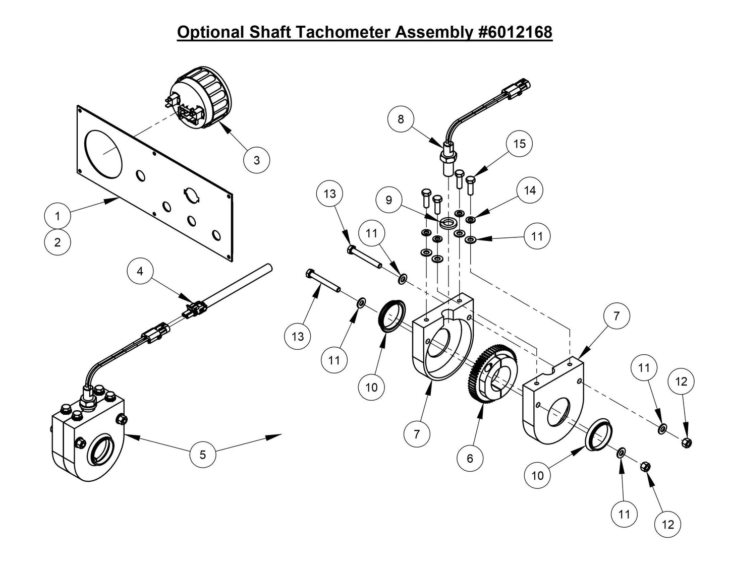 CC3728 Optional Shaft Tachometer Assembly