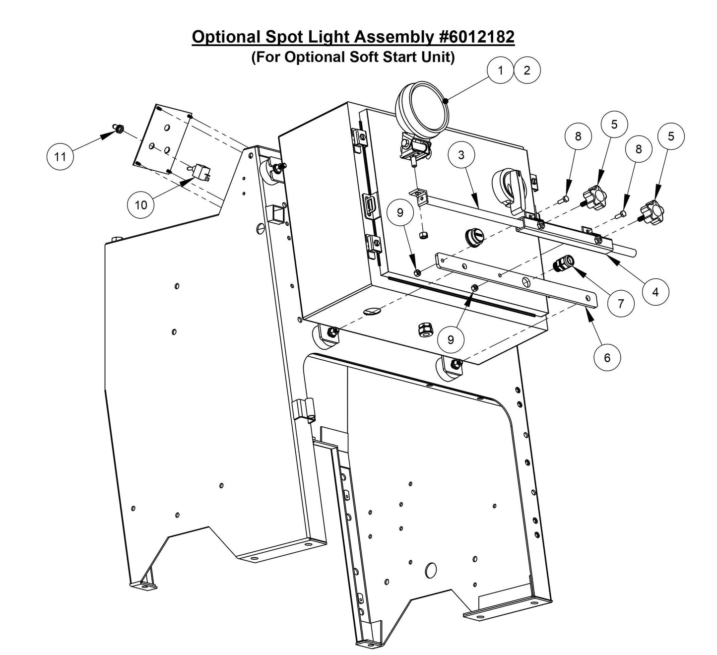 CC3500E (Optional Spot Light Assembly For Optional Soft Start Unit)