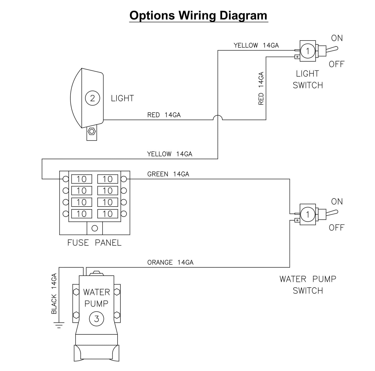 CC4144DXL-3 Options Wiring Diagram