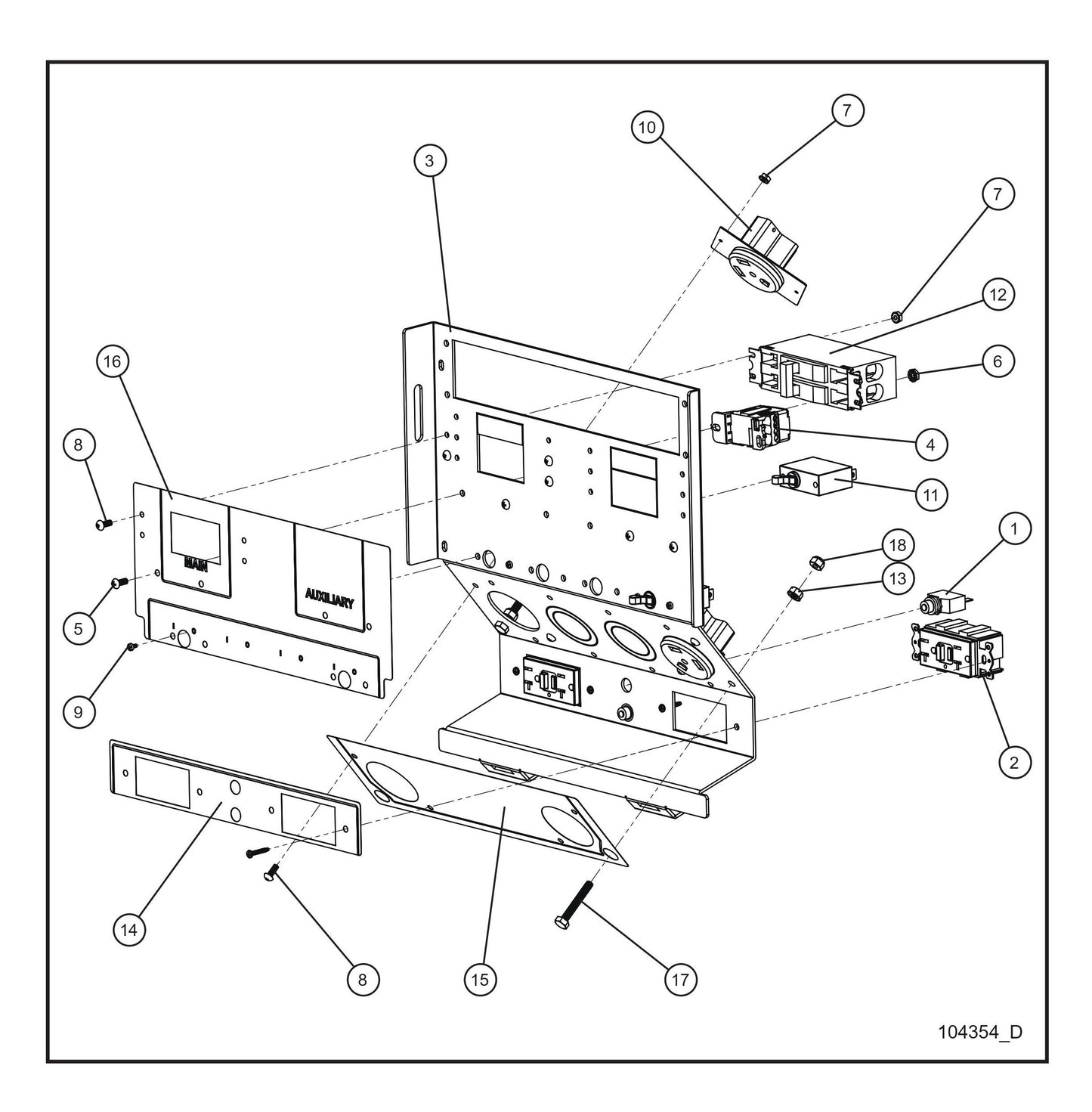 Outlet Panel 20kW RV Parts By Allmand
