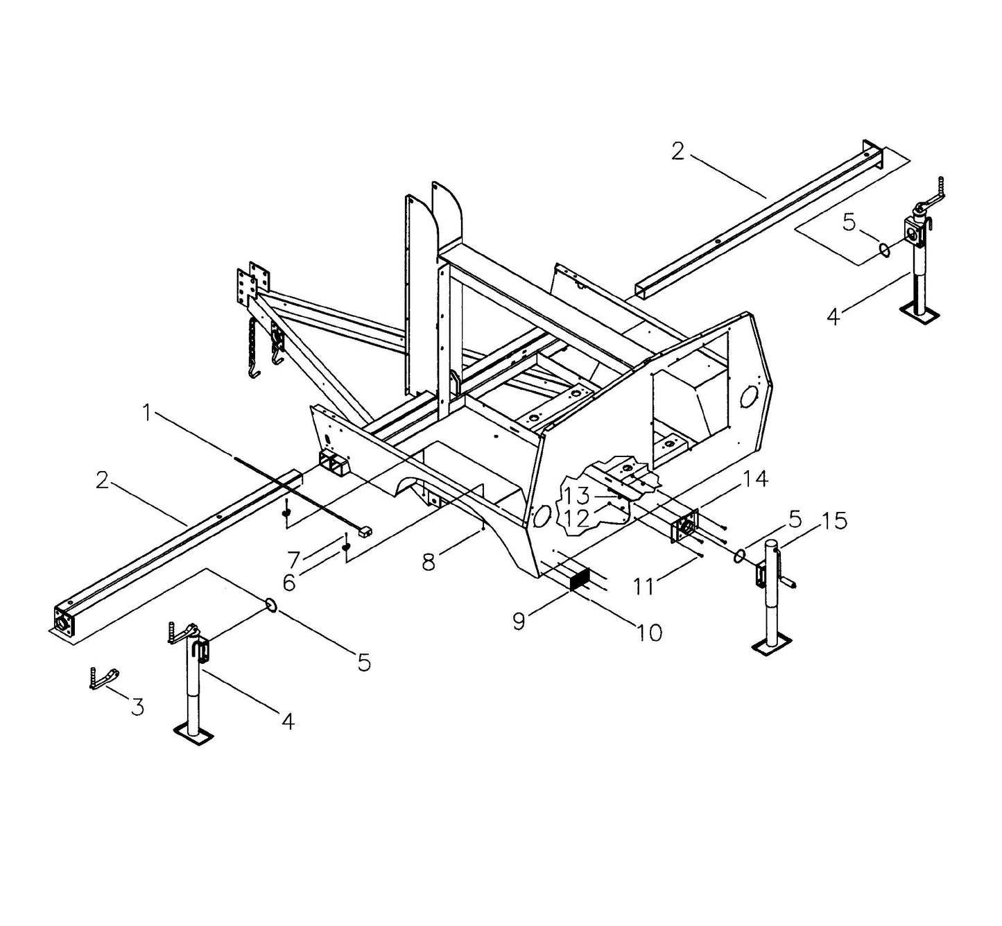 Maxi-Lite Hydraulic Tower-Outriggers and Rear Jack Assembly Parts By Allmand
