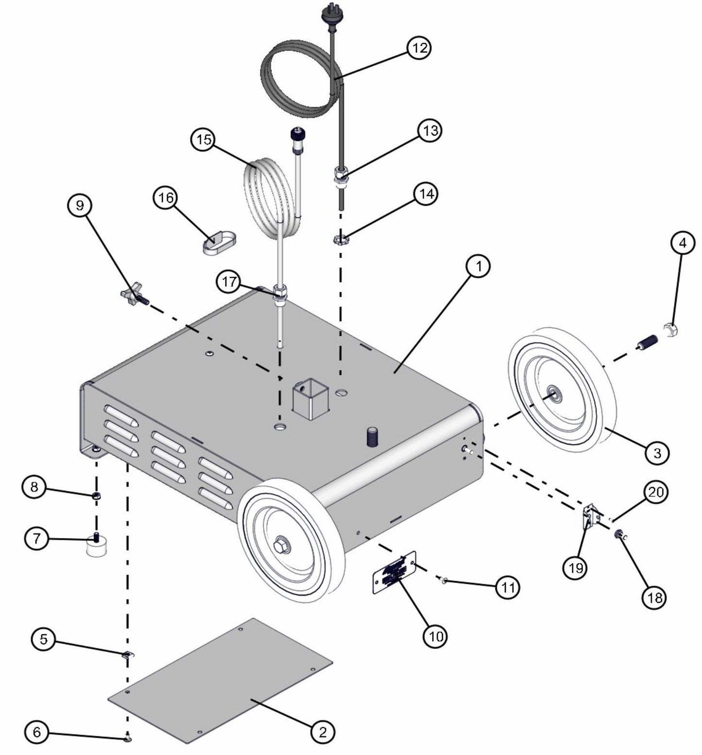 Port-A-Lite AS3000 - Base Assembly Parts By Allmand