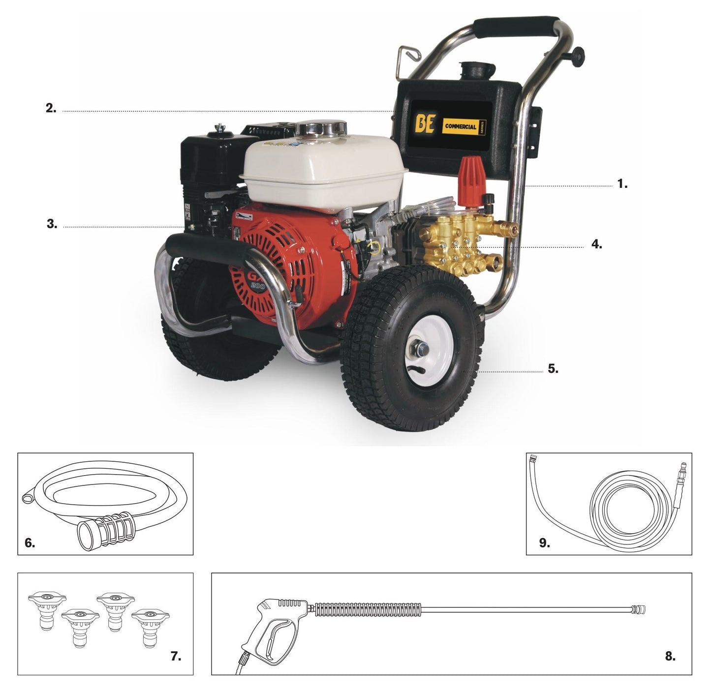 BE PE-2565HWSCOMSP Pressure Washer Assembly-1 Parts by BE Power Equipment
