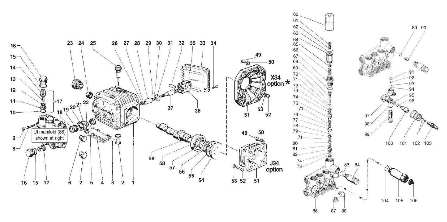 BE PE-2565HWSGENSP Pressure Washer Assembly-2 Parts by BE Power Equipment