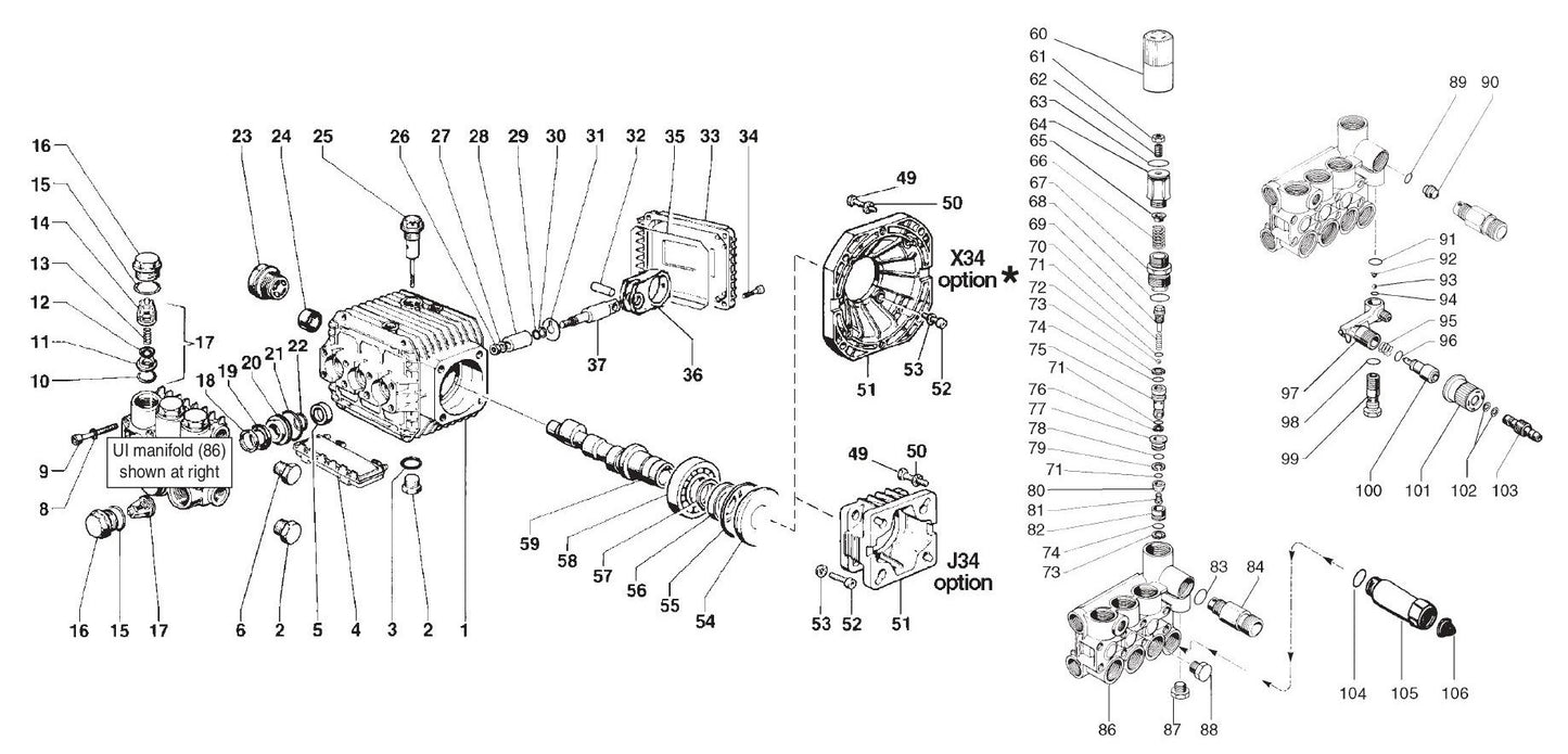 BE PE-2565HWSGEN Pressure Washer Assembly Parts-2 by BE Power Equipment