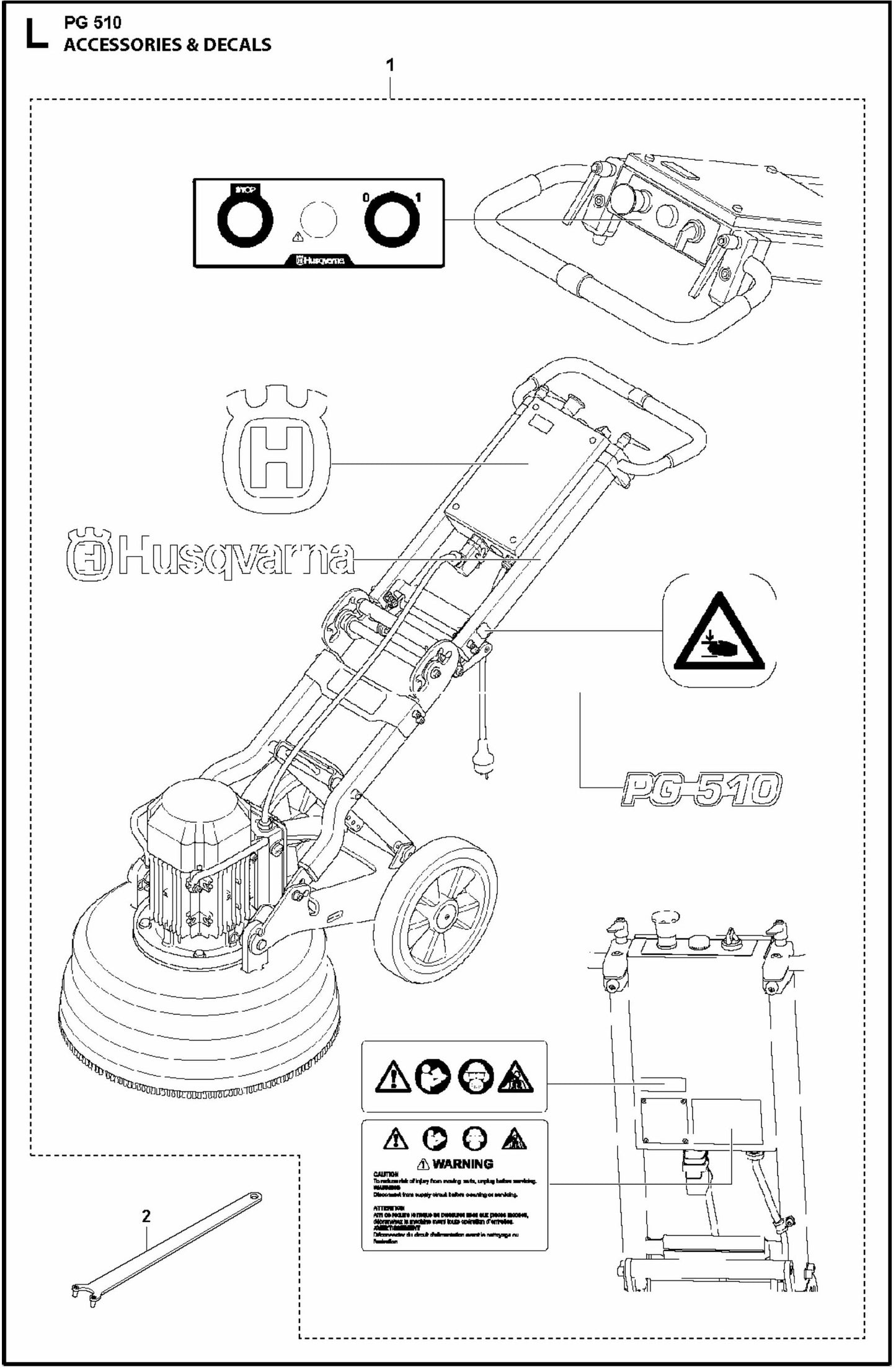 PG 510 Accessories And Decals Assembly Parts