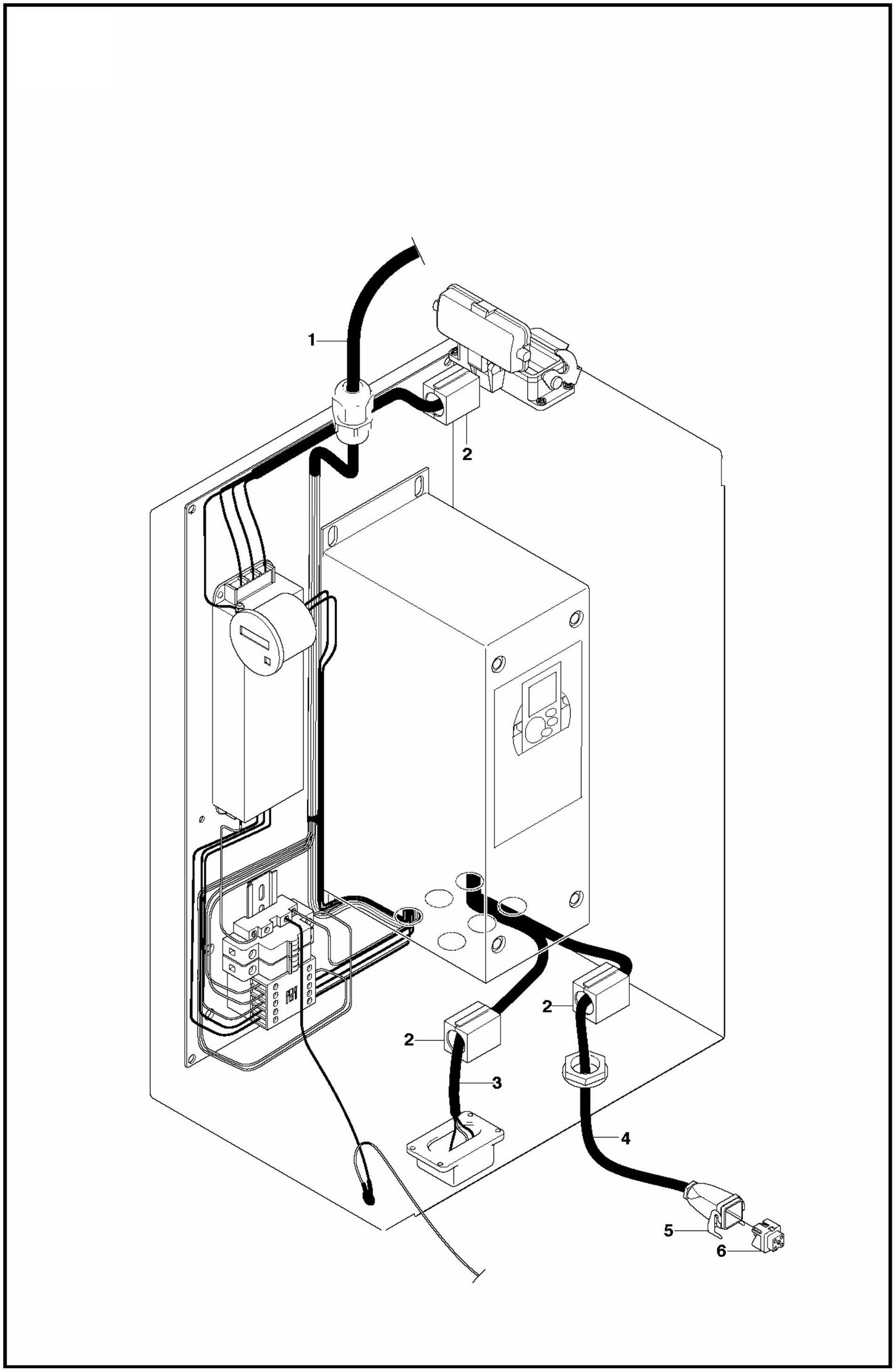PG 530 (SN 0904-01 and forward) Electrical Box Overview 3 Phase Assembly Parts
