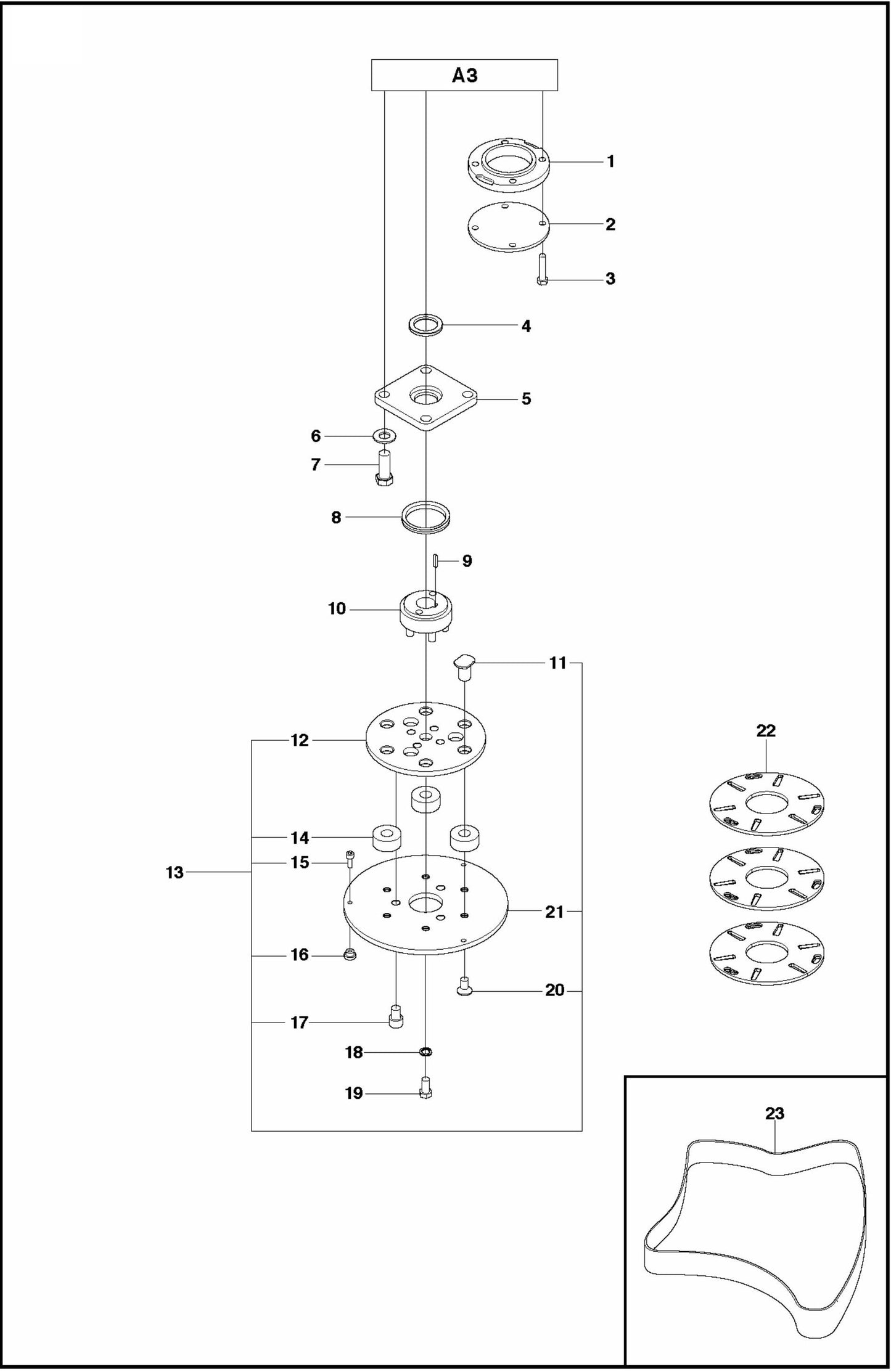 PG 530 (SN 0904-01 and forward) Grinding Head Assembly-3 Parts