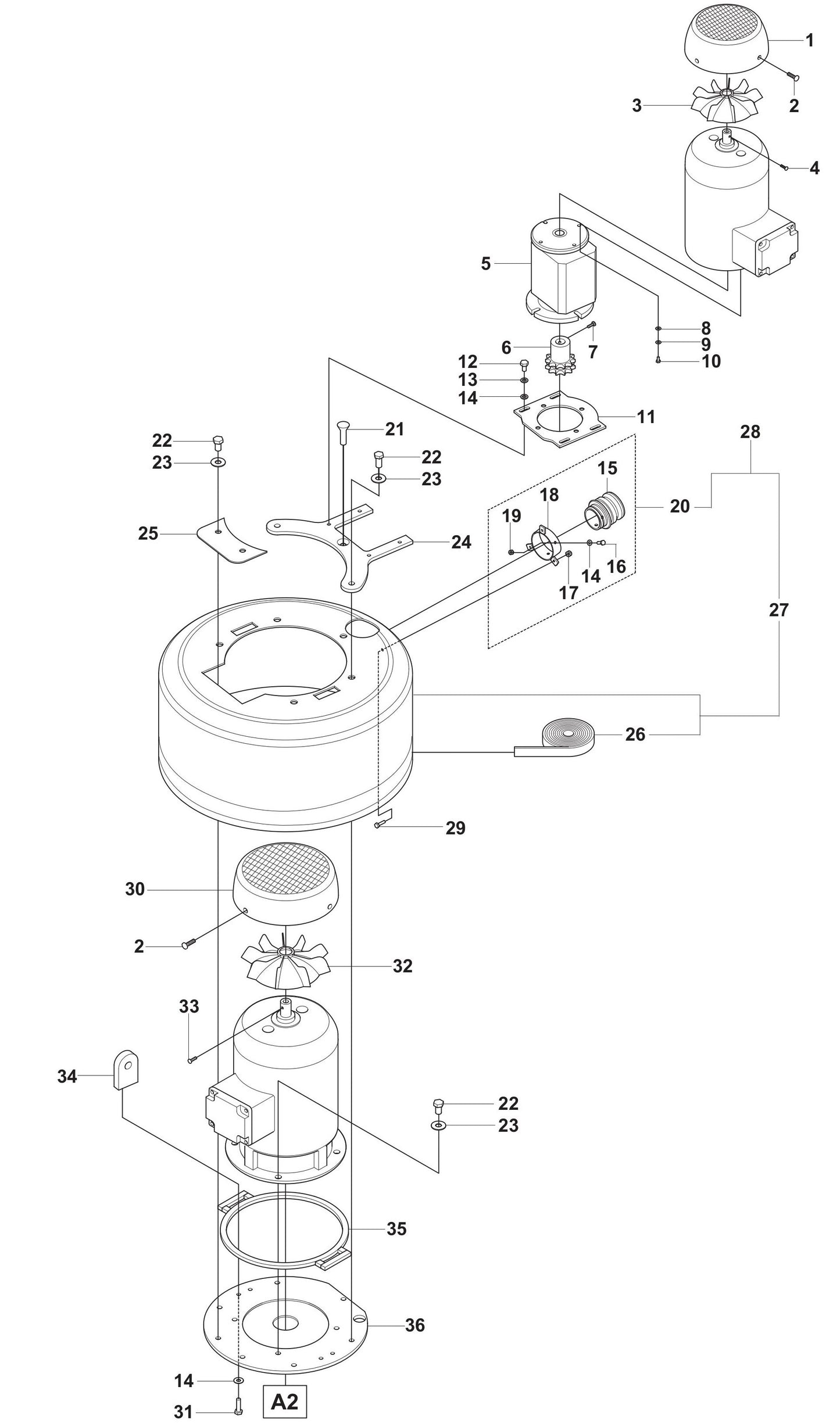 PG 530 (Upto Serial 1208-3) Cover Assembly Parts