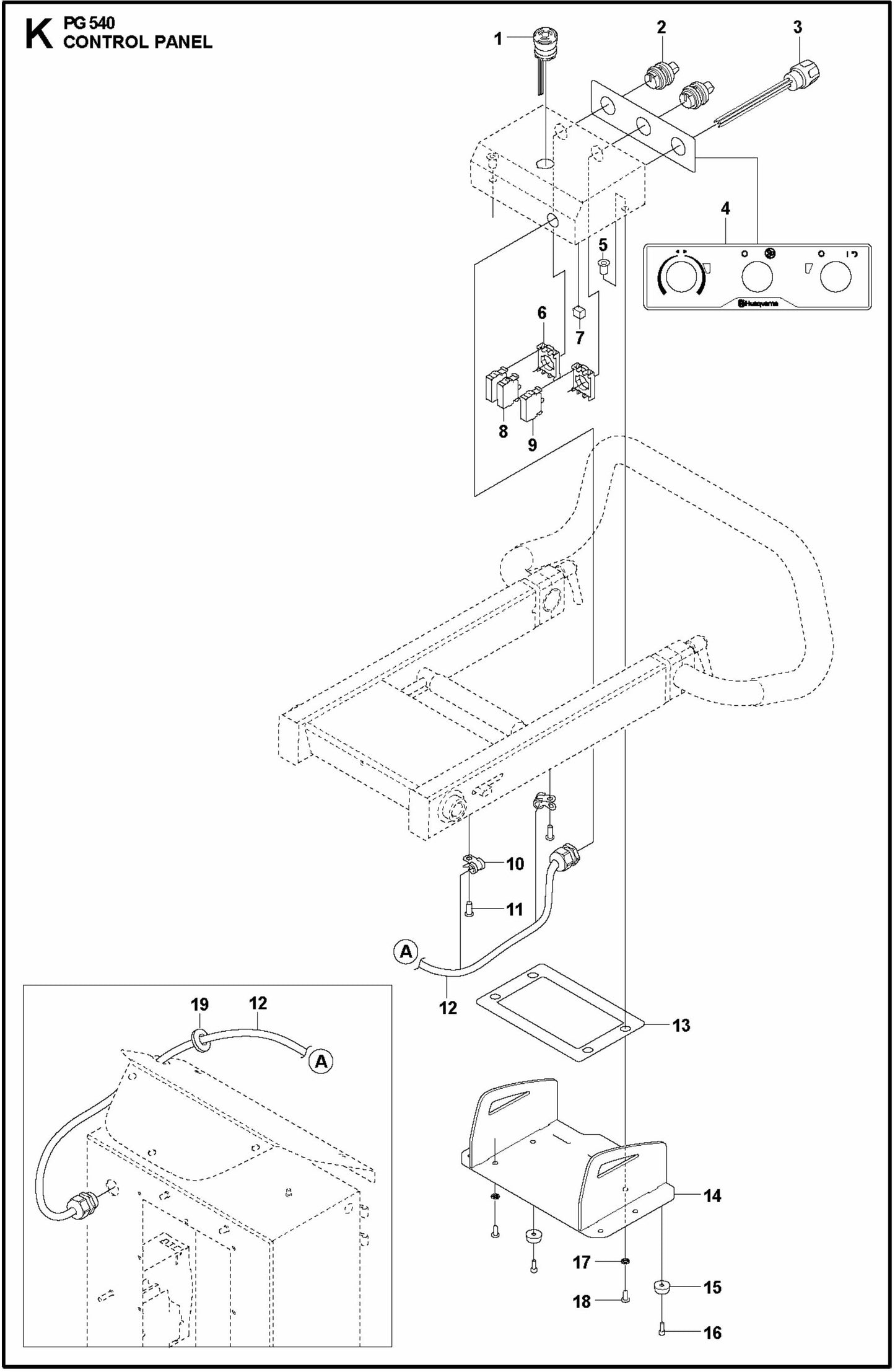 PG 540 2.2 kW Control Panel Assembly Parts