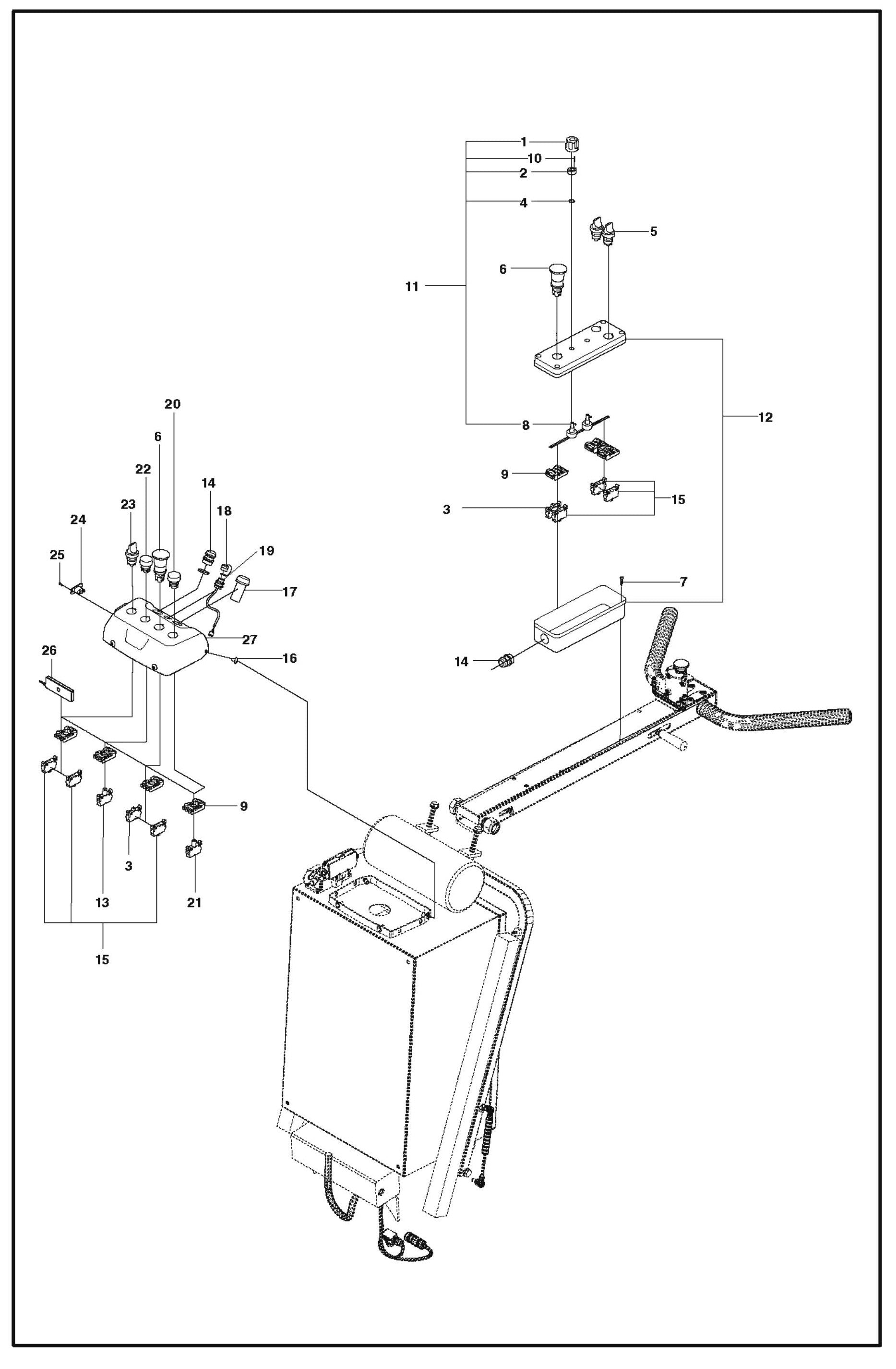Controls Parts For PG 820 RC By Husqvarna