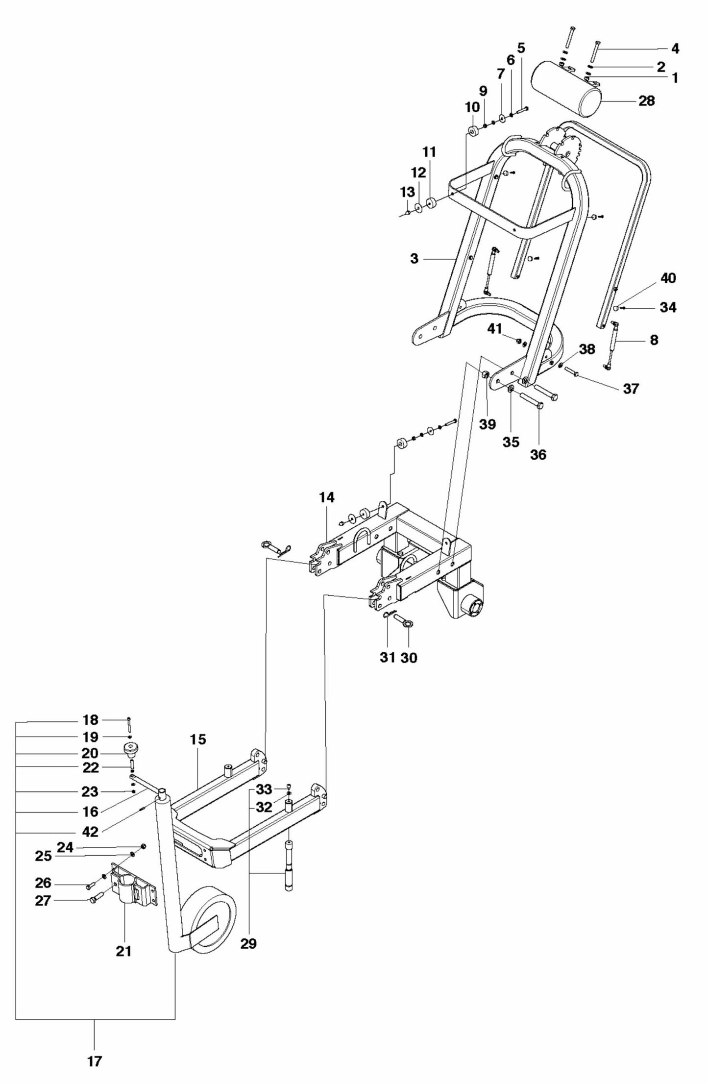 PG 680 RC Frame Assembly Parts By Husqvarna