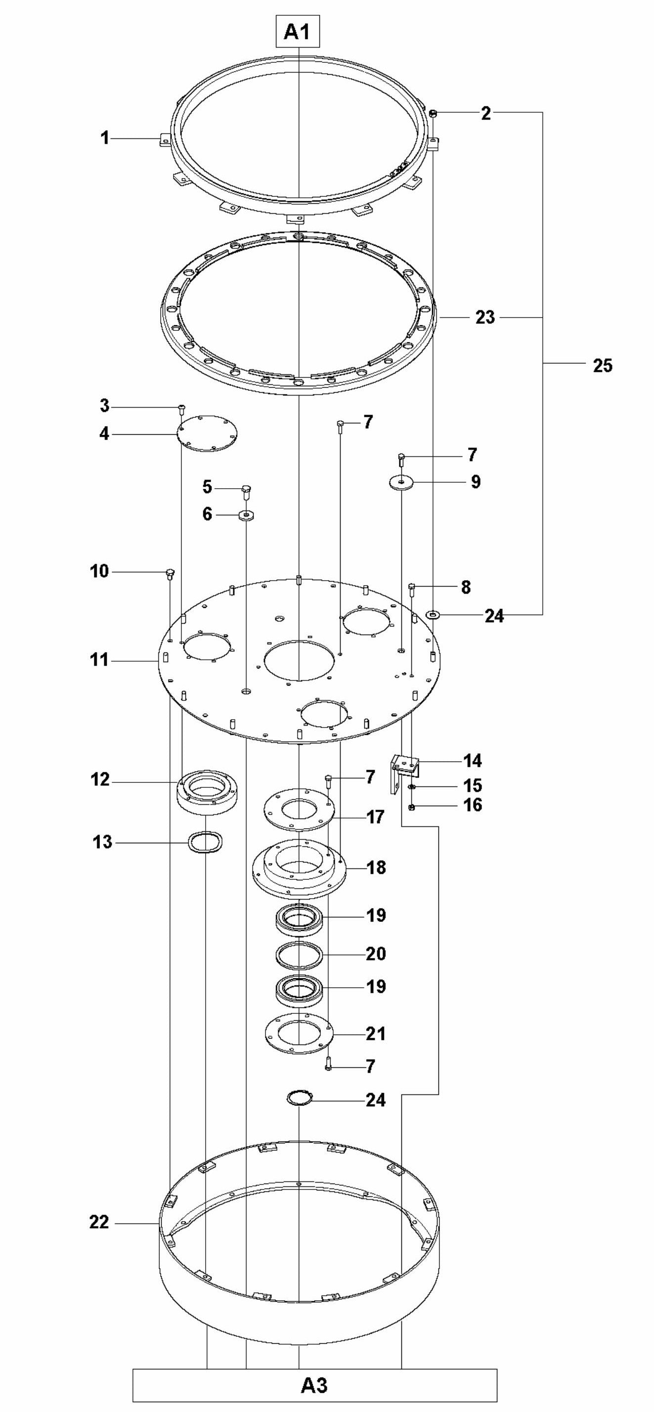 PG 680 RC Grinder Assembly Parts-2 By Husqvarna