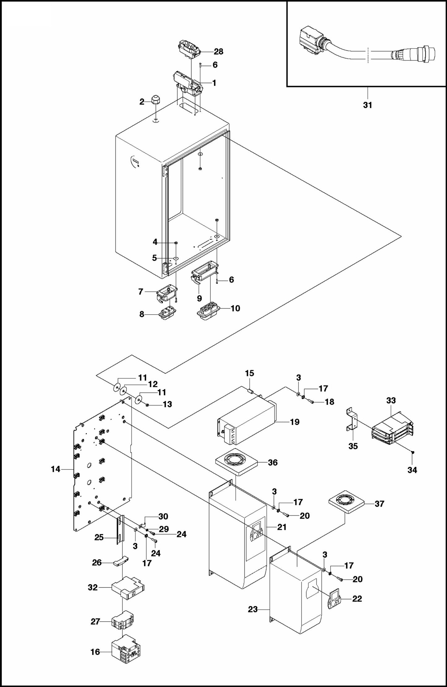 Electrical Assembly Parts-2 For PG 680 By Husqvarna