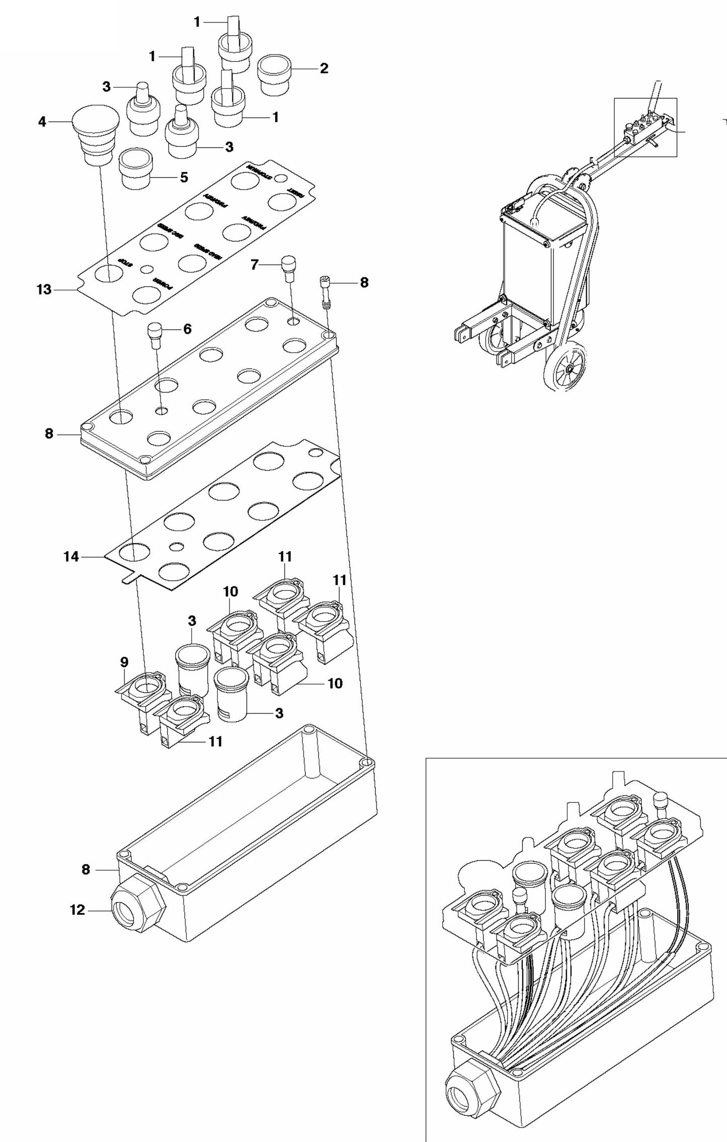 Electrical Assembly Parts-3 For PG 680 By Husqvarna