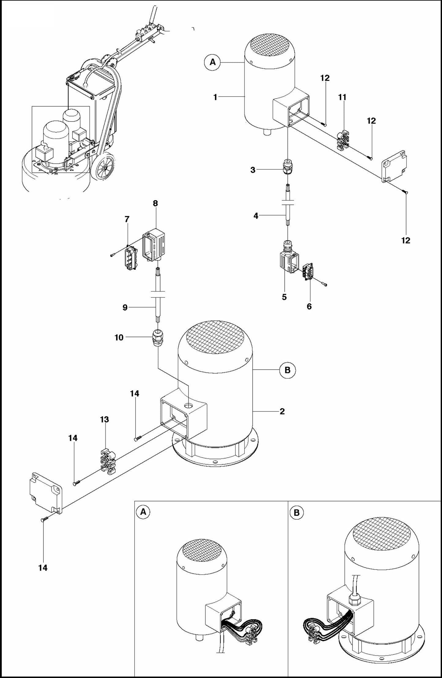 Motor Assembly Parts For PG 680 By Husqvarna