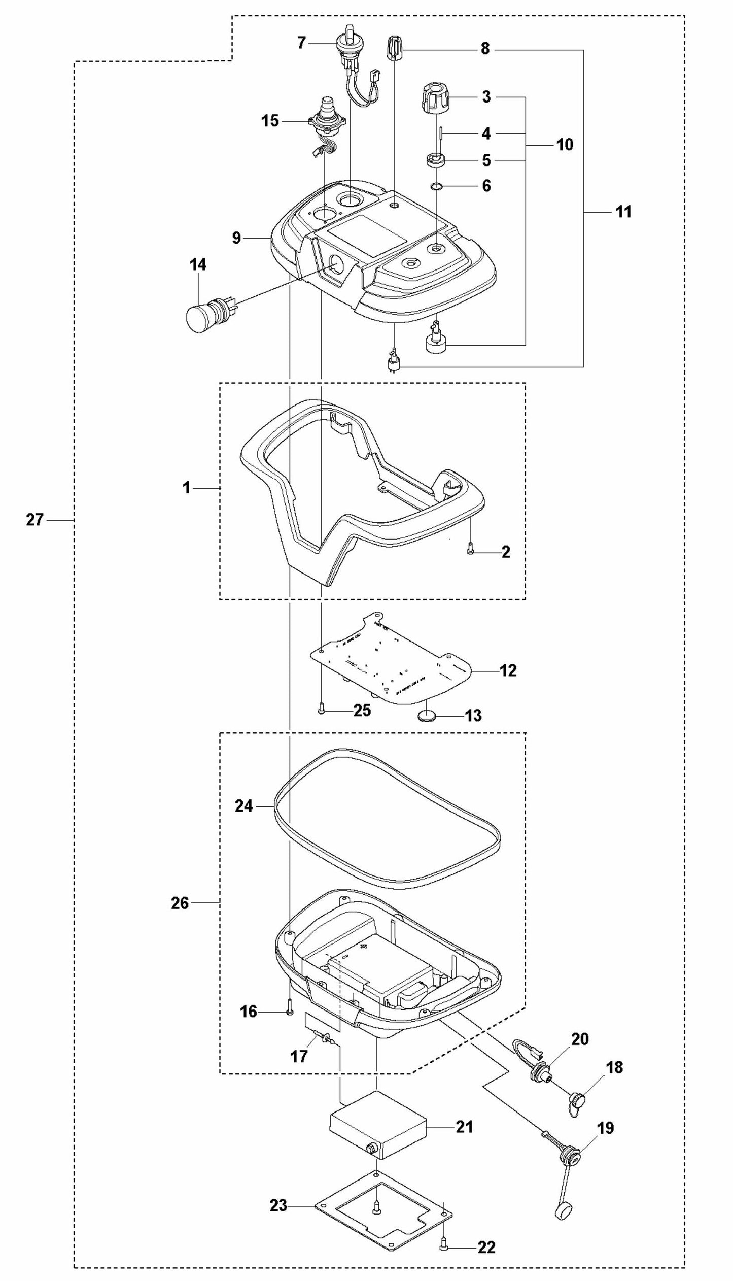 PG 820 RC Remote Control Assembly Parts By Husqvarna