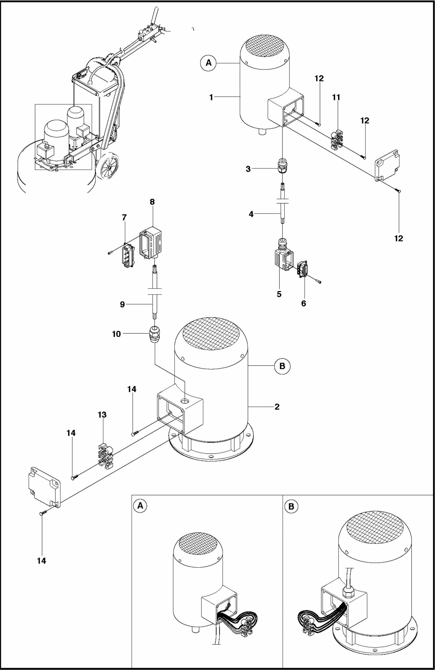 PG 820 RC Electrical Assembly Parts-3 By Husqvarna