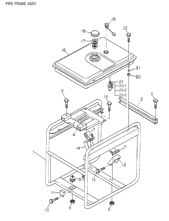 GA6RZ2 GA-6RZR2 —Pipe Frame Assembly Parts By Multiquip