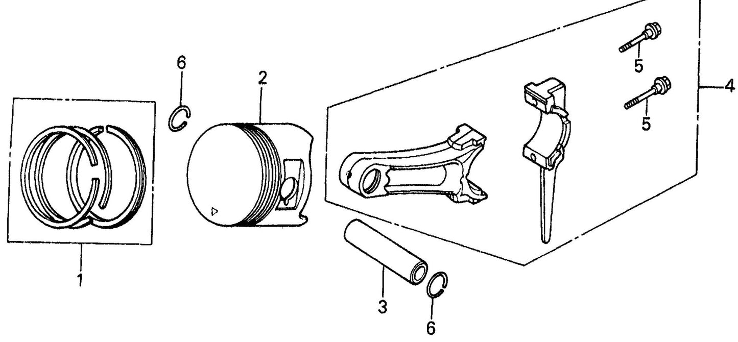 QP40TH HONDA GX340K1QA2 Engine Piston Assembly Parts By Multiquip