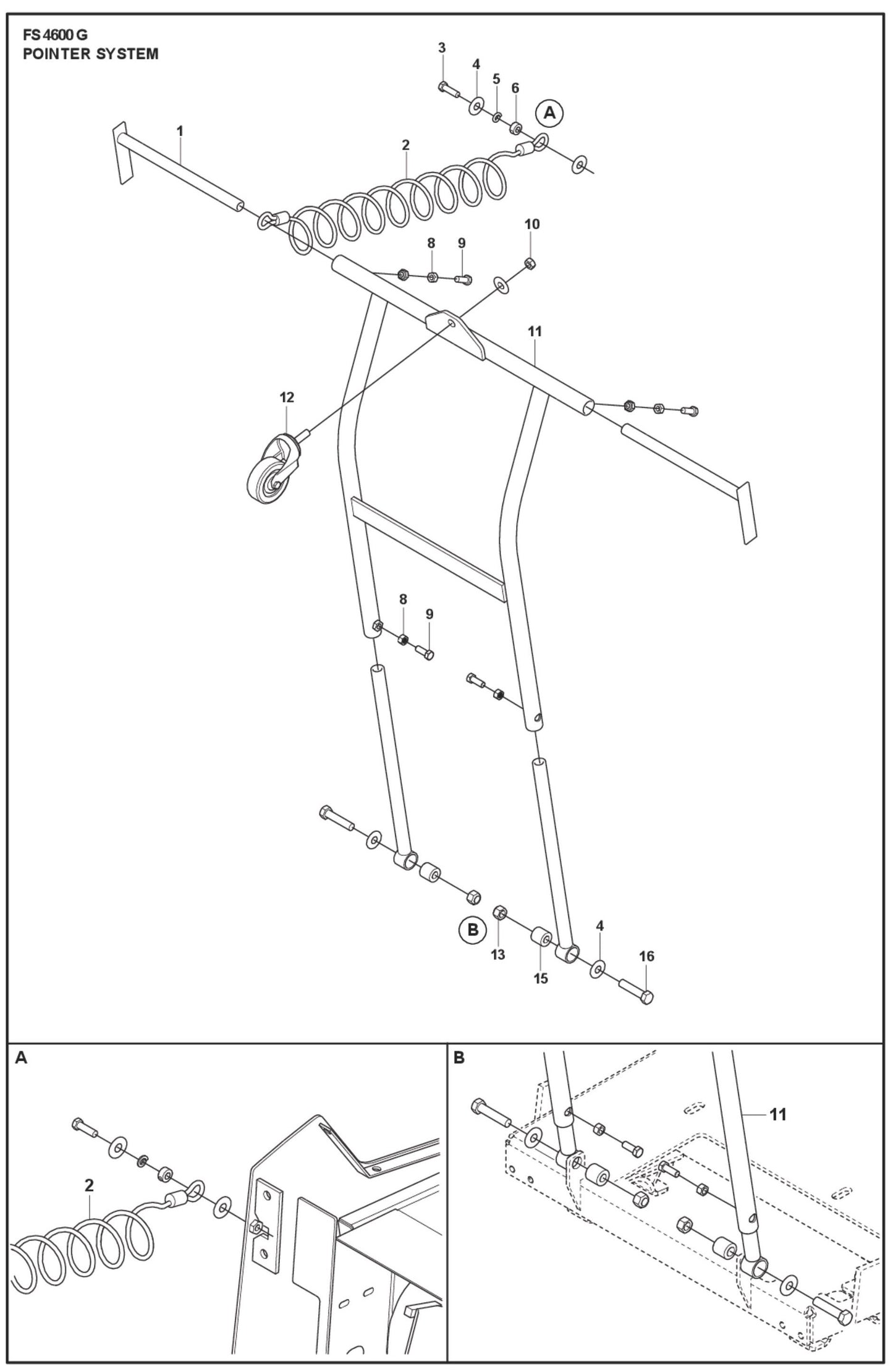 Pointer System Parts For FS4600 G By Husqvarna