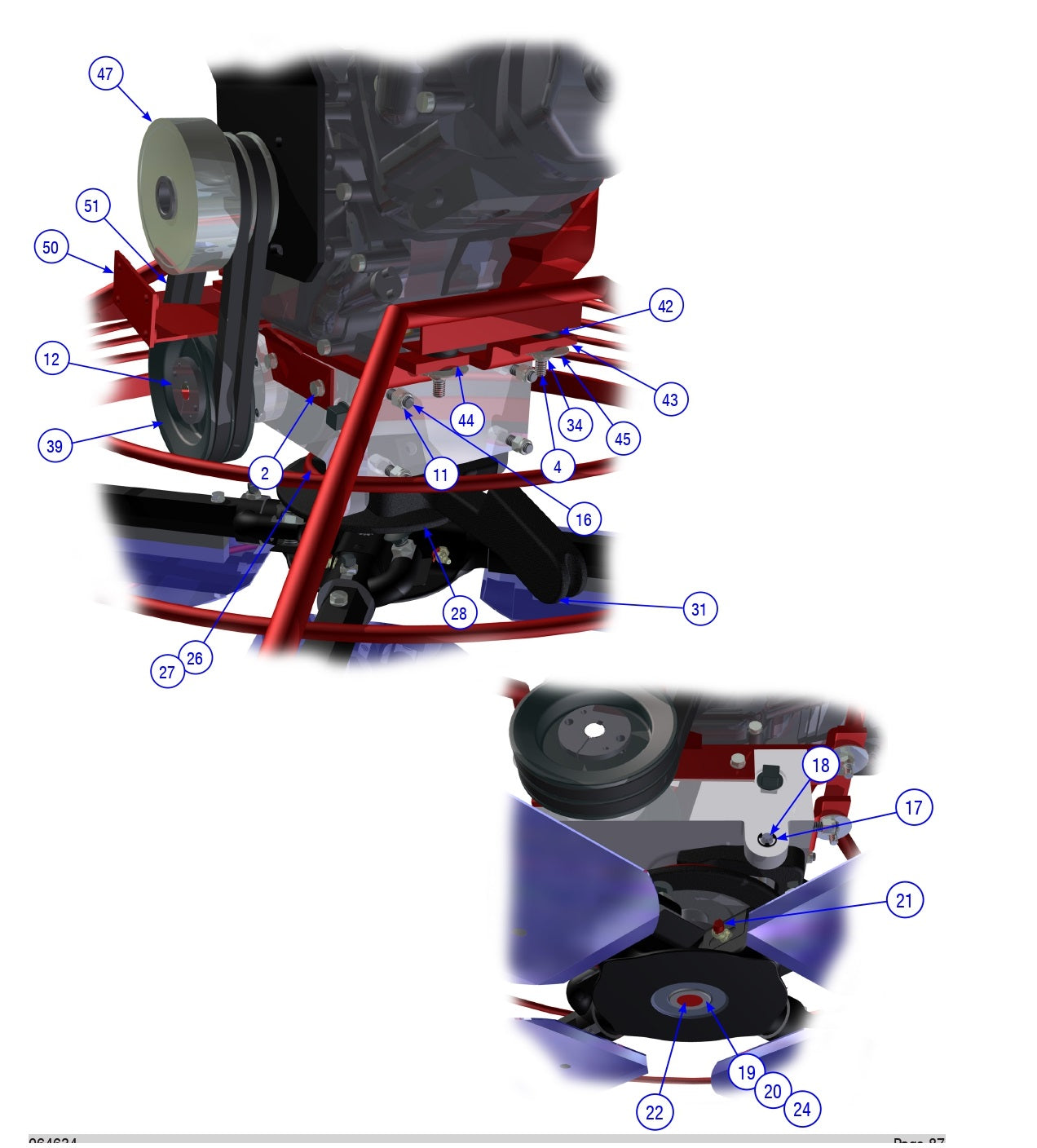 PRO430E / PRO436 / PRO436E / PRO436TC / PRO446 / PRO446TC Power Unit, 446SD, Assembly Parts-2 By Allen Engineering