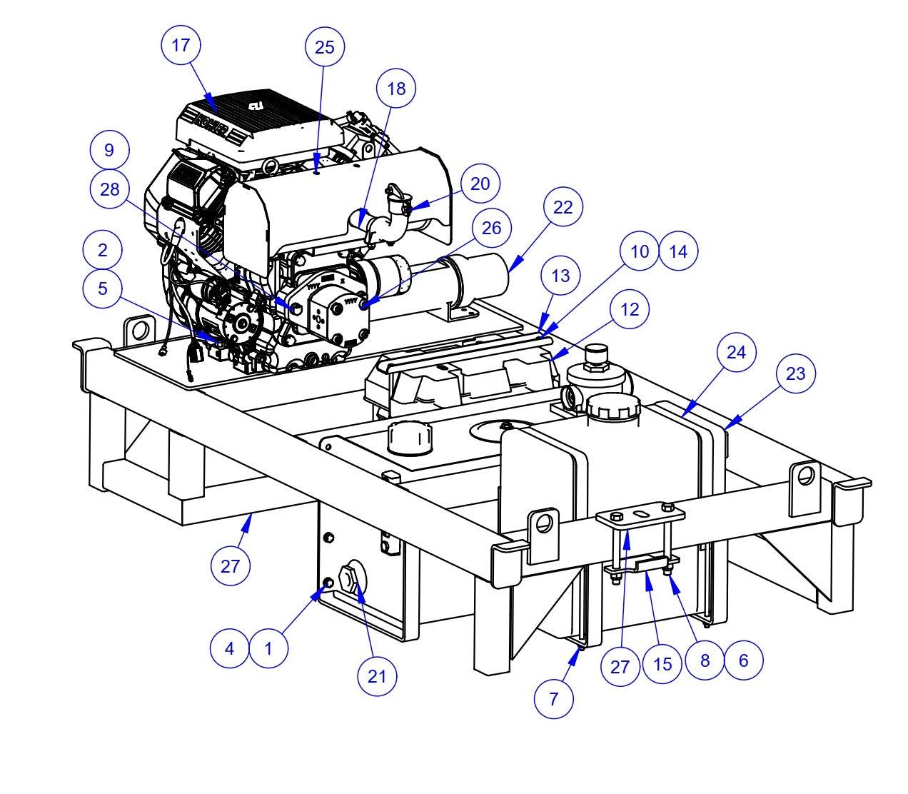 VLP3036 Power Unit Assembly Parts by Allen Engineering