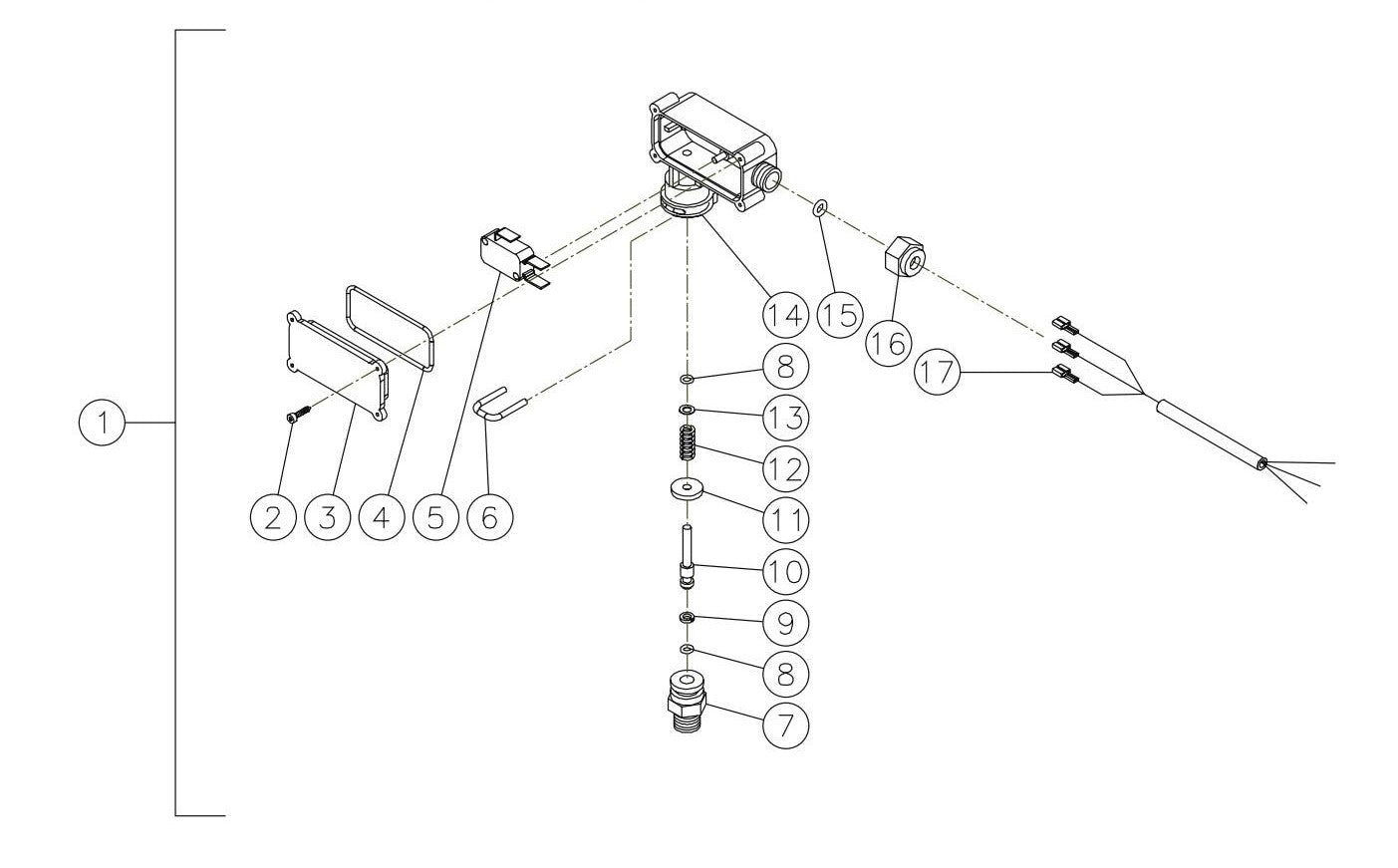 BE HW152EMD Pressure Switch Assembly Parts BE Power Equipment