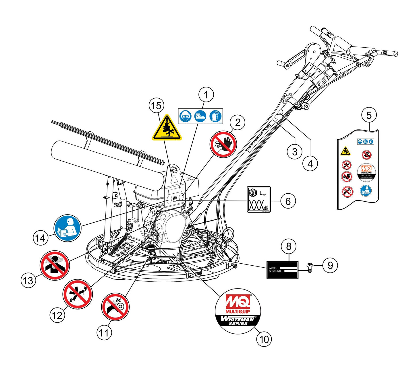 PRO36, PRO45 Nameplate and Decals Assembly Parts