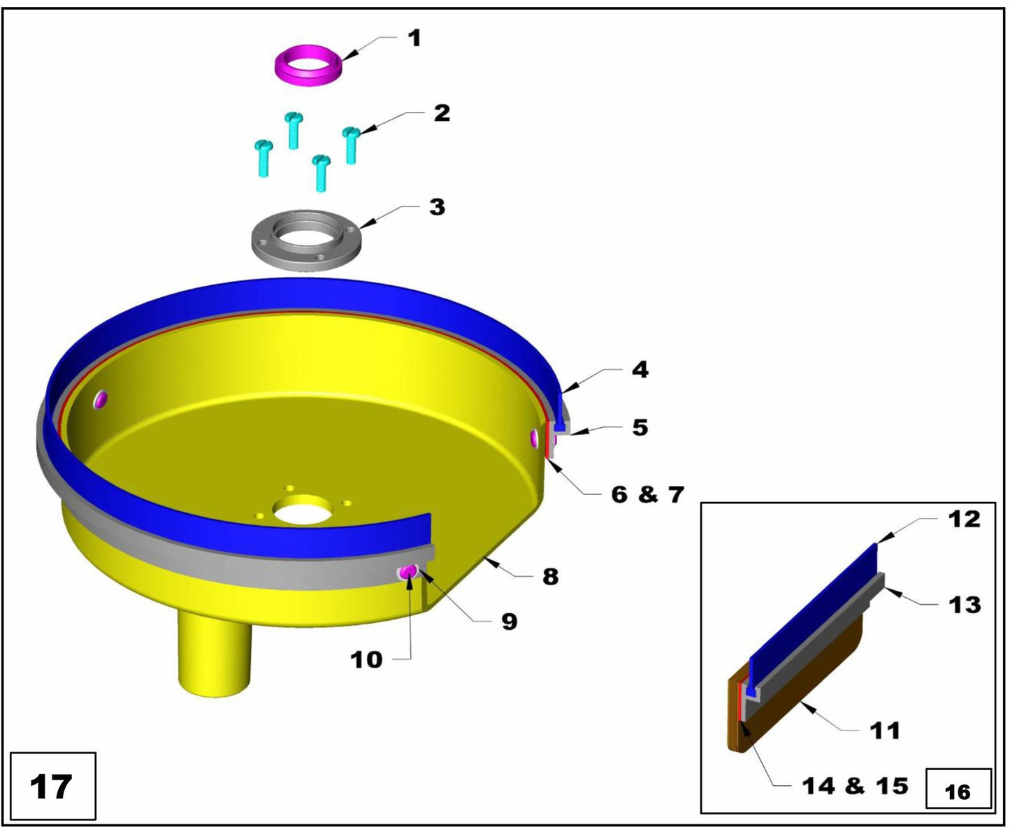 PRO-1200G Guard Assembly Parts