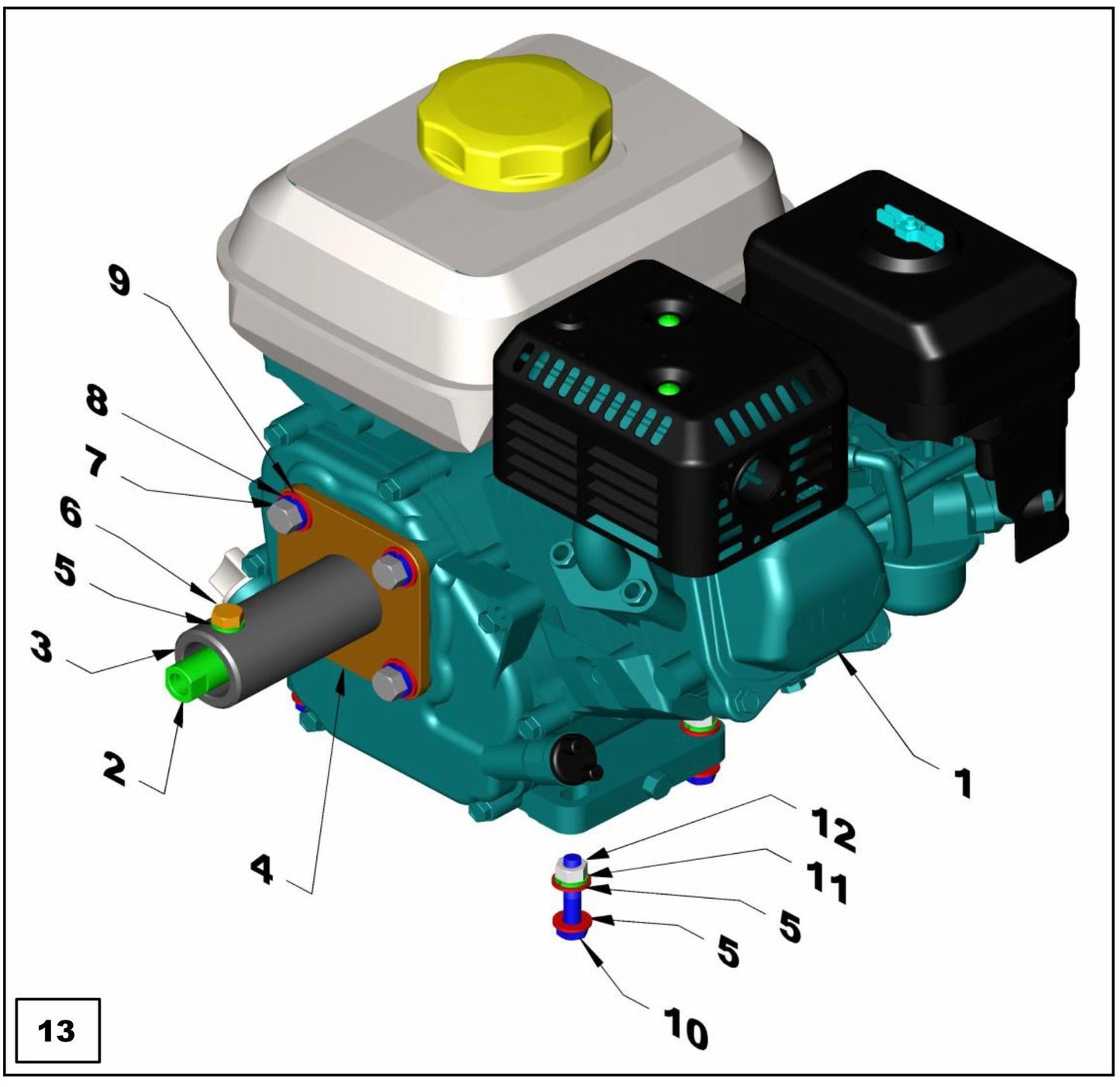 PRO-1200G Gas Engine Power Unit Assembly Parts
