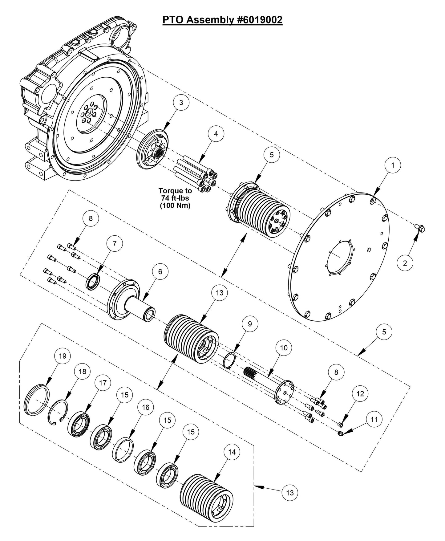 CC6566 PTO Assembly