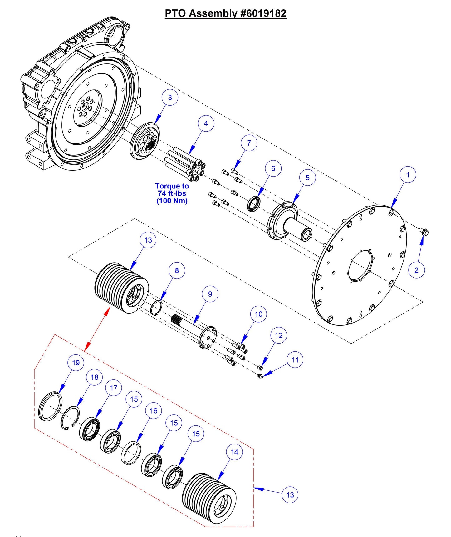 CC6566-3 PTO Assembly