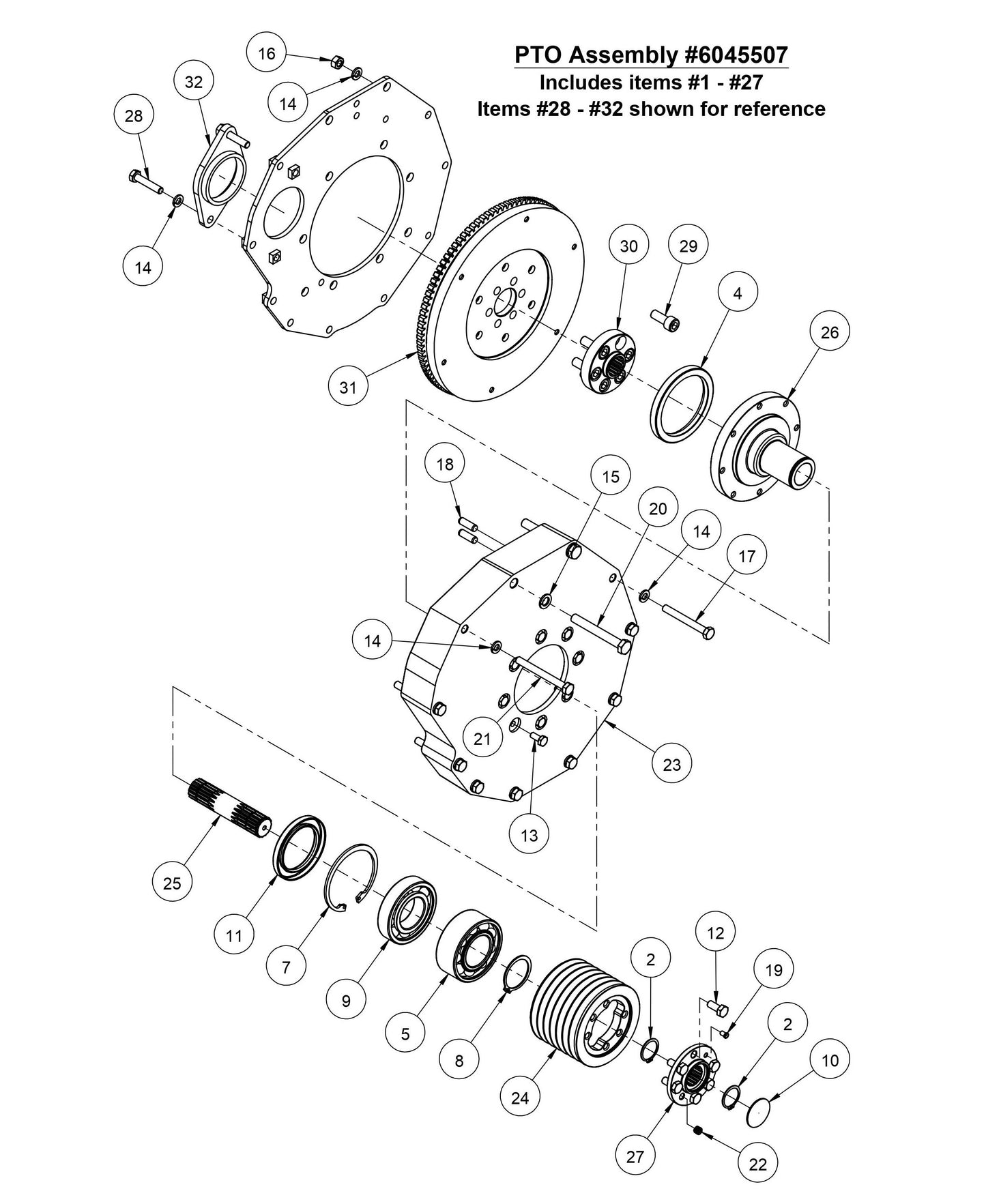 CC4144DXL PTO Assembly