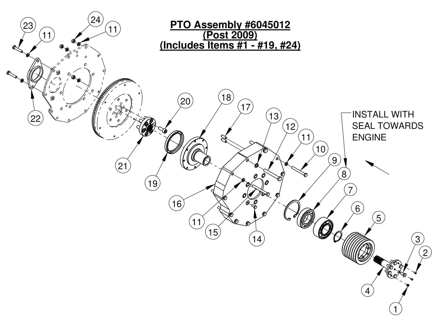 CC4144D PTO Assembly (Post 2009)