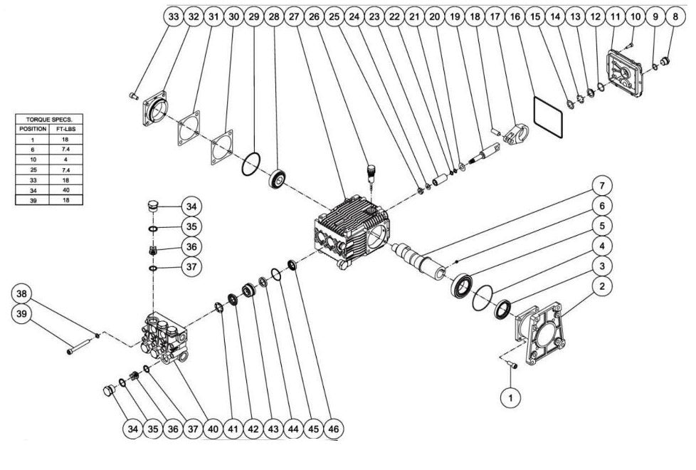 CA-2504-0MHB/0MRB (sn:10751894-10761652), CA-3504-1MAH (sn:10754657-10902138) Pump Assembly Parts