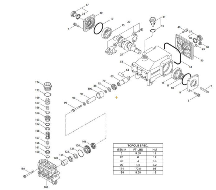 CBA-4004-1FHC/1MHC/1MCK/1MCM (sn:0-99999999) Pump Assembly Parts by Mi-T-M