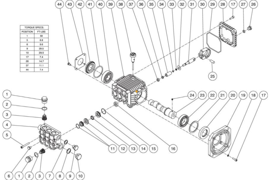 CD-1002-2MUH/2MUC, CD-1502-2MUC/2MUH, JP-1002-2ME1, JP-1502-2ME1 (sn:0-99999999) Pump Assembly Parts by MI-T-M