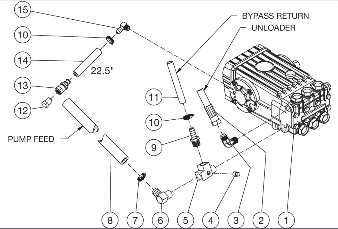 HS-3005/HS-3504/HS-3506-0MGK/0MGV Pump Plumbing Assembly Parts by Mi-T-M