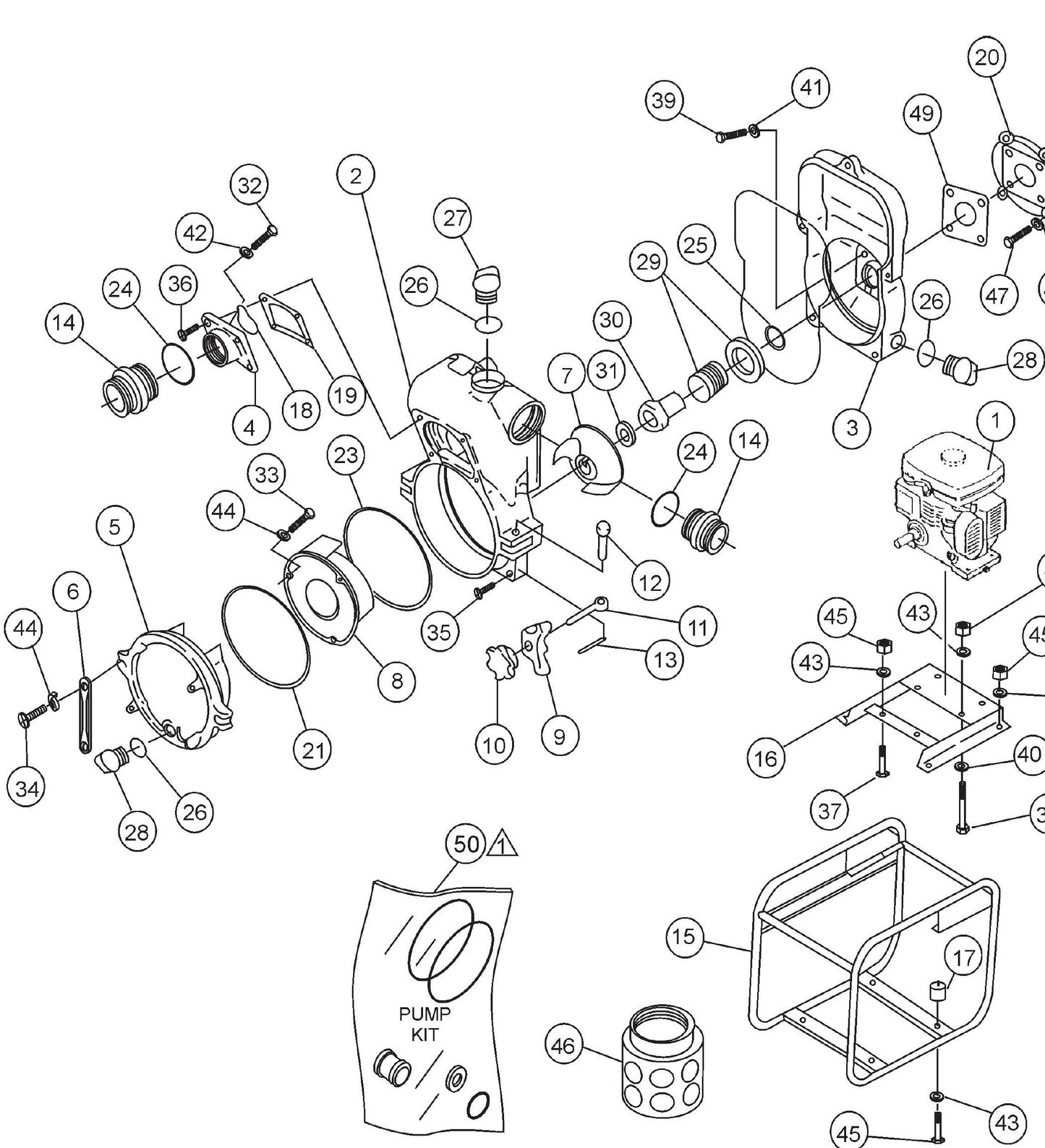 QP301TA / QP301TY Pump Assembly Parts