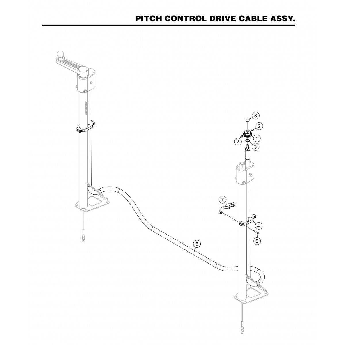 HHNG4 HHNG5 Pitch Control Drive Cable Assembly